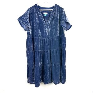 Anthropologie Maeve Harper Velvet Tunic Dress